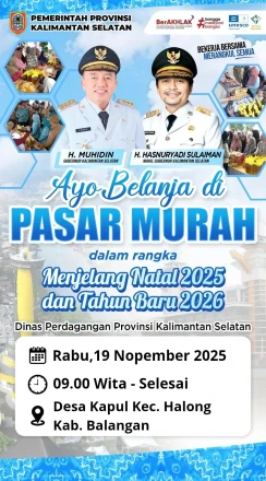 Pasar Murah Desa Kapul Balangan, Dinas Perdagangan Kalsel Sediakan Sembako Murah Jelang Natal 2025